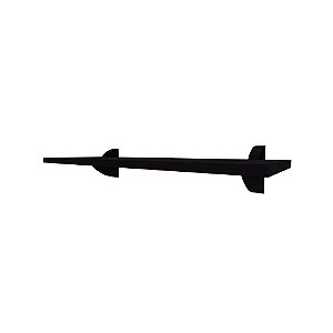 PRATELEIRA MDP RETO 20 X 60CM PRETO C/SUPORTE CLIP MULTIVISAO