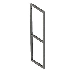 SUPORTE INDUSTRIAL MODULARE 2 NIVEIS 29,4 X 71 X 2,0 CM PRETO MULTIVISAO