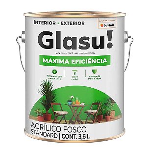 TINTA PAREDE (B) STAND. GLASU MAXIMA EFICIENCIA BRANCO 03,6L GL SUVINIL