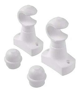 SUPORTE P/CORTINA VARAO SIMPLES BRANCO ALUMARK