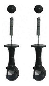 SUPORTE P/CORTINA VARAO SIMPLES PRETO ALUMARK