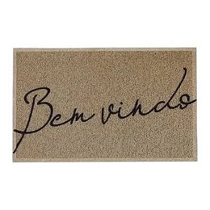 TAPETE VINIL LIGHT 40CM X 60CM BEGE BEM VINDO KAPAZI