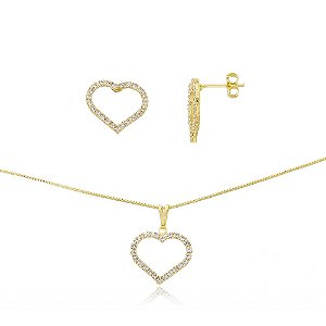 CONJUNTO BANHADO EM OURO 18K CJF-01243