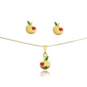 CONJUNTO BANHADO EM OURO 18K CJIC-00719