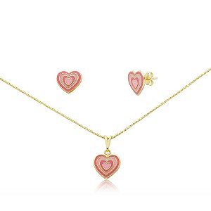 CONJUNTO BANHADO EM OURO 18K CJIC-00797