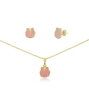 CONJUNTO BANHADO EM OURO 18K CJIC-00795