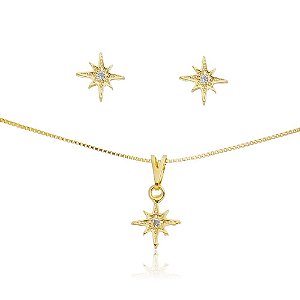 CONJUNTO BANHADO A OURO 18K CJFC-01209