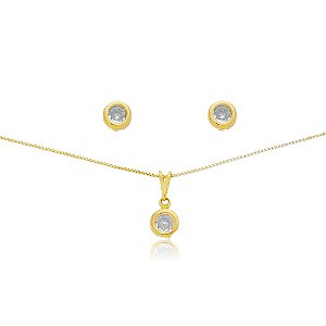 CONJUNTO BANHADO EM OURO 18K CJF-01181
