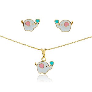 CONJUNTO BANHADO ME OURO 18K CJIC-00783