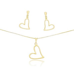 CONJUNTO BANHADO EM OURO 18K CJF-00549