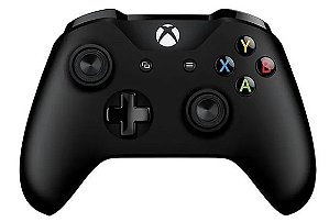 Controle Microsoft Black Piano Sem Fio - Xbox One (Seminovo)