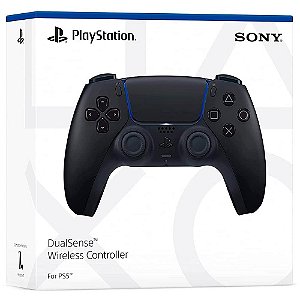 Controle Sony DualSense PS5, Sem Fio, Preto (Lacrado)