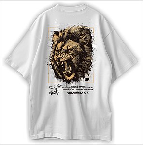 Leão de Judá Camiseta Cristã Oversized Evangelho ap5:5