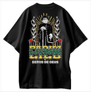 Padim Ciço Camiseta Cristã Oversized Servo de Deus Padre Cicero Brasil