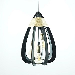 Lustre Pendente Gota Sisal