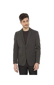 Blazer Slim Malha Mescla Espinha de Peixe