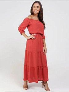 Vestido Longo Coral