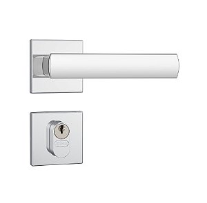 Fechadura Para Porta Externa Roseta Quadrada de Aço Inox 803/35 - Stam