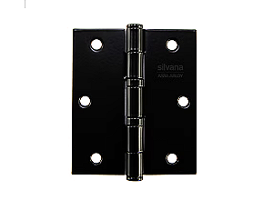 Kit 3 Dobradiça Com Rolamento Silvana 891 Preto Fosco 3x2.1/2