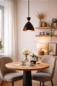 Pendente Califórnia Preto/Rosé- 1017 Gaúcho Luminárias