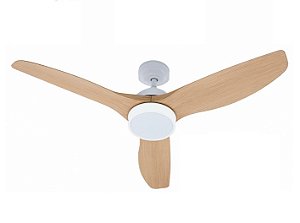 VENTILADOR BRANCO E MARFIM 132CM 15W COM CONTROLE REMOTO MULTICOR