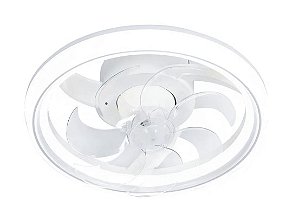 VENTILADOR COMPACTO BRANCO 50CM 35W COM CONTROLE REMOTO MULTICOR