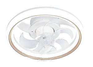VENTILADOR COMPACTO DOURADO 50CM 35W COM CONTROLE REMOTO MULTICOR