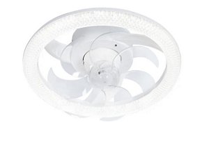 VENTILADOR COMPACTO CRISTAL 50CM 35W COM CONTROLE REMOTO MULTICOR