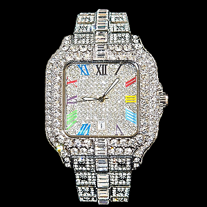 Relógio Cravejado - Masculino