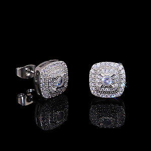 Brinco Pedra de Zircônia Cúbica - Prata 925