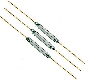 Ampola Reed Switch 2X14MM Dourada