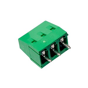 Borne Kre ZB128 5,08MM Verde 14MM 3Vias - Kit 10 Unidades