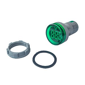 Voltímetro Digital 22MM AC 60 - 500V  - Verde