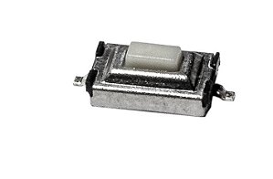 Chave Táctil SMD KFC-003A 3X6X2,5MM 2T 180º Fitado - Branca - Kit 10 Unidades