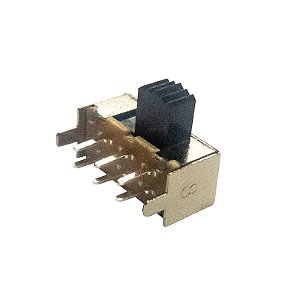Chave HH Mini  6T 250V 90º 2P2T - Kit 10 Unidades
