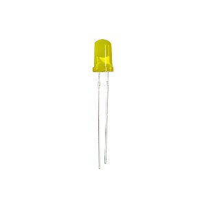 DIODO LED 5MM AMARELO DIFUSO - 600MCD - Kit 200 pçs