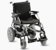 Cadeira de Rodas Motorizada em Alumínio Dobrável até 120 Kg Assento de 45 cm D1000 Dellamed