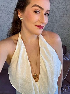 Brinco Shell Dourado Liso