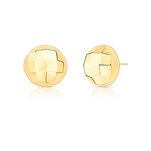 Brinco Botão Facetado