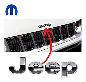 Letreiro Jeep cromado capo original Jeep Renegade até 2021 51953599