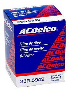 Filtro oleo original Acdelco Fiat Fire todos 25fl5949