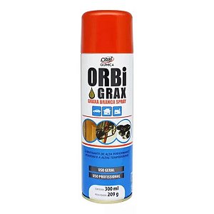 Graxa Branca Spray 300ml Orbi Quimica 1539 Oq