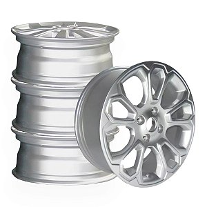 Jogo Roda Liga Aro 17 Prata Ecosport Original Ford