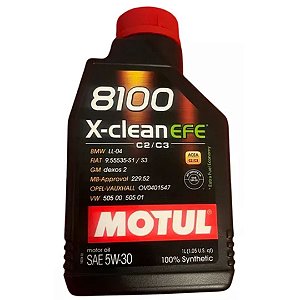 Oleo de motor Motul 8100 X-clean Efe 5w30 sintetico 1 Litro