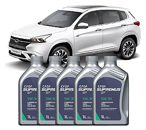 kit 5 litros óleo Caoa Chery Tiggo 7 sintético 5w30 original 1.5 2019