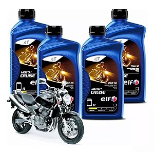 4 Litros Óleo Motor Minera Elf 20w50 Cruise Para Moto