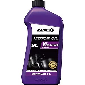 Óleo Motor Carro 20w50 Mineral Sl Sae 1 Litro Radnaq