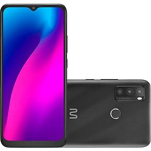 Smartphone Multi G Max 2 4G 32 +32GB 6.5 pol. Dual Chip 2GB RAM 8MP + 5MP Android 11 Preto + Cartão 32GB + Fone Com Fio - P9183OUT