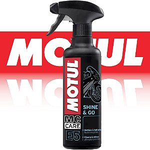 Acabamento E Brilho Moto Motul Mc Care E5 Shine & Go 400 Ml + Brinde