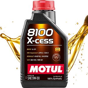 Óleo de motor Motul sintético 5W30 para carro/caminhonete x 1L + BRINDE